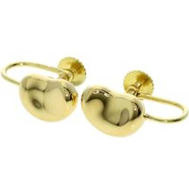 Womens Preloved Bean Earrings Clipon Style Wo - Gold - Metallics - One Size