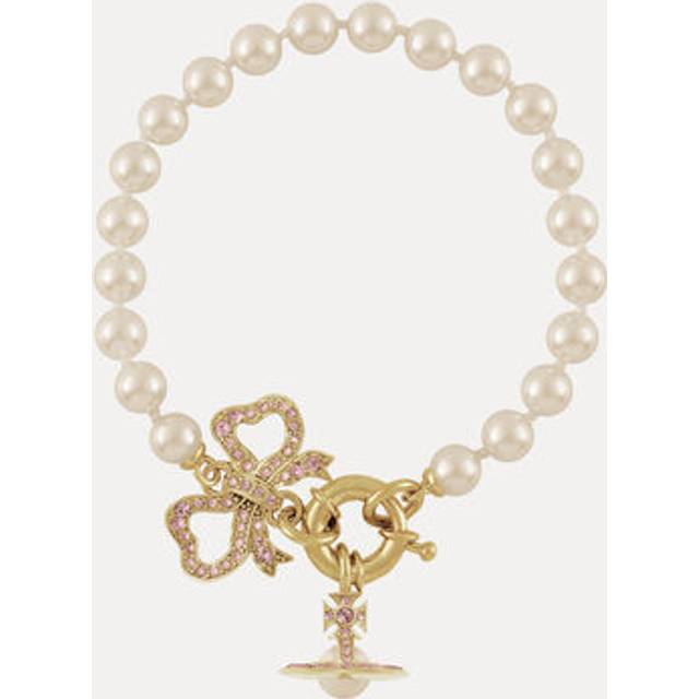 Vivienne Westwood Rigoberta Pearl Bracelet Gold-vintage-rose-crystal-creamrose-pearl Gold-vintage-rose-crystal-creamrose-pearl Women - GOLD-VINTAGE-ROSE-Crystal-CREAMROSE-Pearl - W1