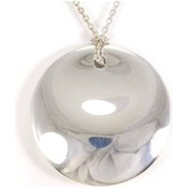 Womens Preloved Disc Pendant Necklace Sterling Silver Wo - Grey - One Size