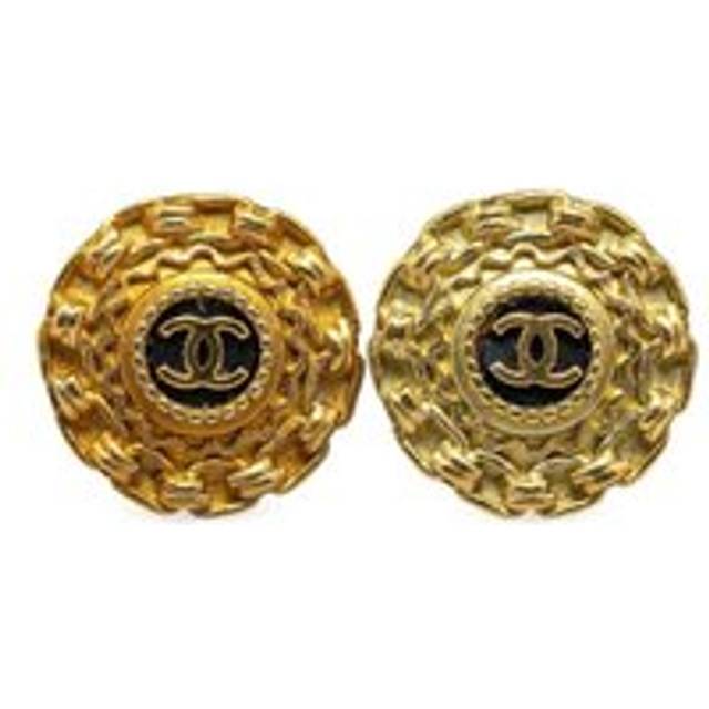 Womens Preloved Vintage CC Logo Earrings GoldTone Wo - Metallics - One Size