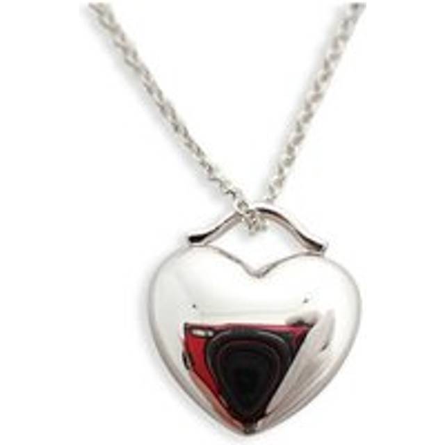 Womens Preloved Heart Pendant Necklace Classic Style Wo - Silver - Grey - One Size