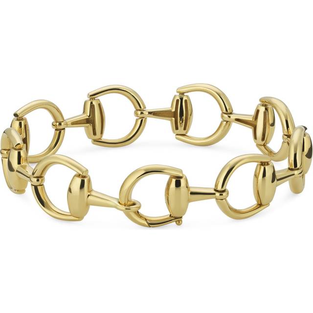Gucci Horsebit 18ct Yellow Gold Chain Bracelet - 16