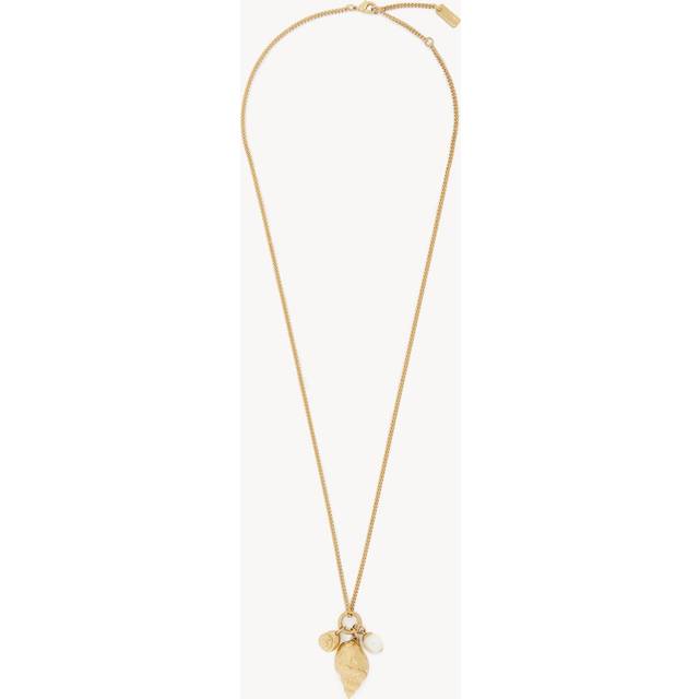CHLOÉ The Chloé Shells pendant necklace Gold Size OneSize 100% Brass, PMMA - Polymethyl methacrylate