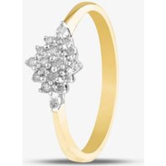 9ct Yellow Gold Diamond Cluster Ring PR05085Y K