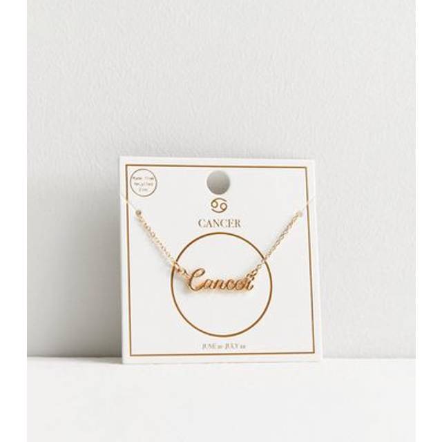 New Look Gold Cancer Star Sign Necklace