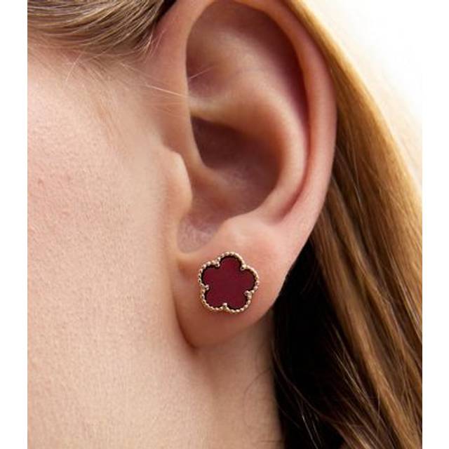 New Look Red Flower Stud Earrings