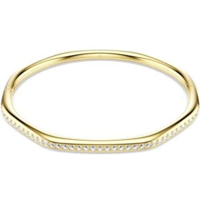 Dextera bangle, Octagon shape, Round cut, White, Gold-tone plated - M