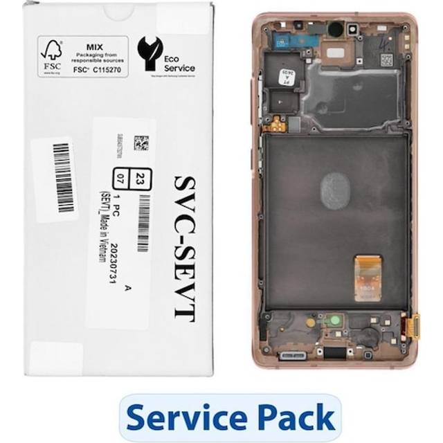 Galaxy S20 FE 4G/5G SkÃ¤rm med LCD-display Service Pack Orange
