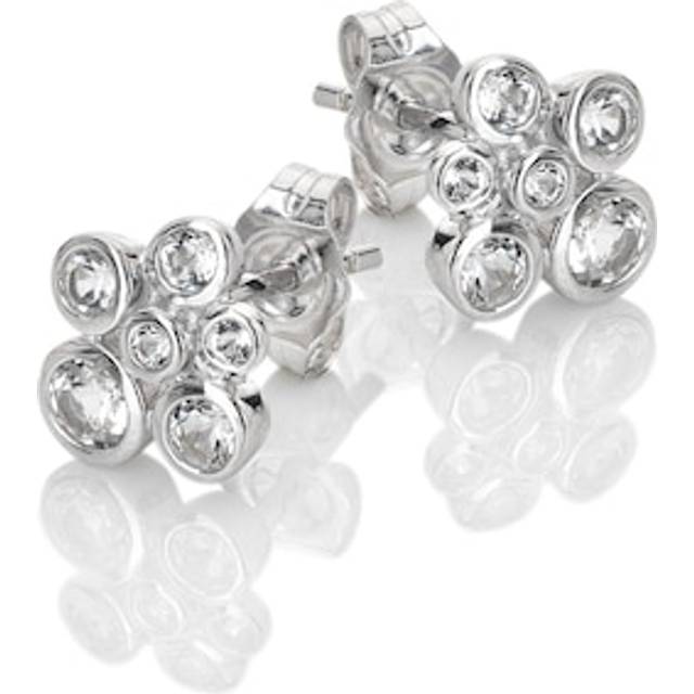 Hot Diamonds Tender Sterling Silver White Topaz Diamond Cluster Stud Earrings DE836