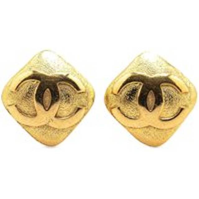 Womens Preloved CC Logo Earrings Wo - Gold - Metallics - One Size