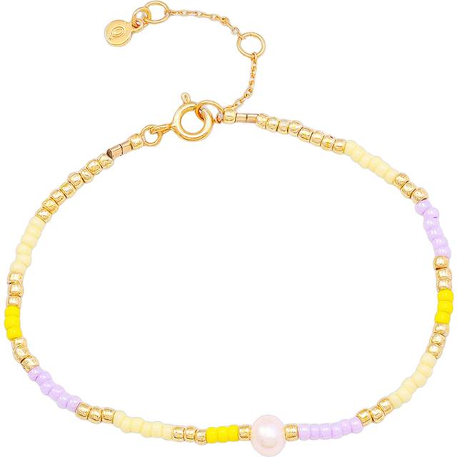 Hultquist Madison Handmade Perlearmbånd Forgyldt Sølv Med Perler