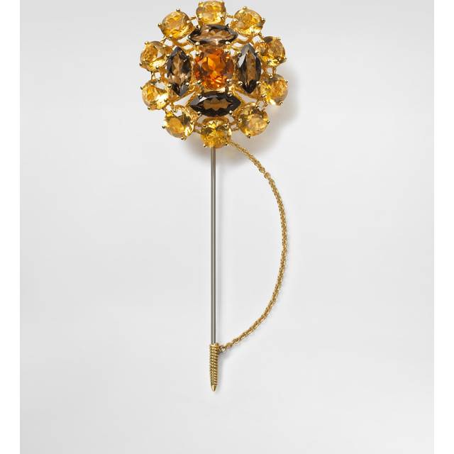 Dolce & Gabbana Sicily Brooch 18-carat Yellow And White Gold, Madera Quartz, Smoky Quartz And Citrines. - Man Brooches&tiepins Gold Onesize