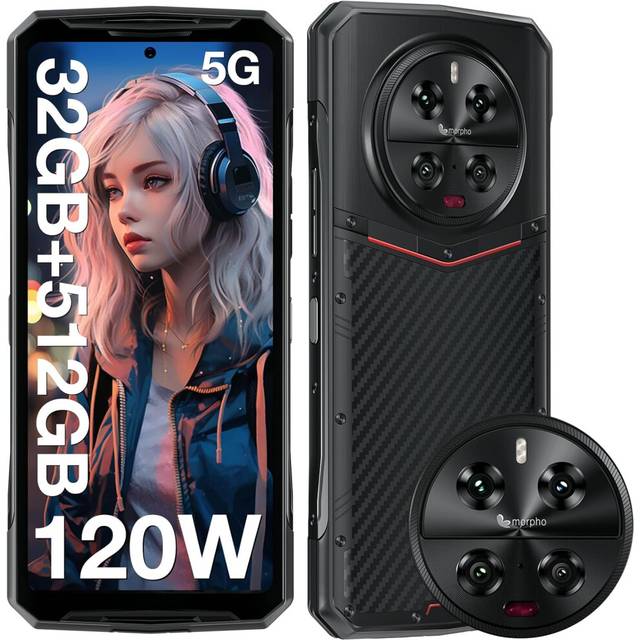 (Black) DOOGEE DK10 5G Unbreakable Portable Telephone 30GB 512GB