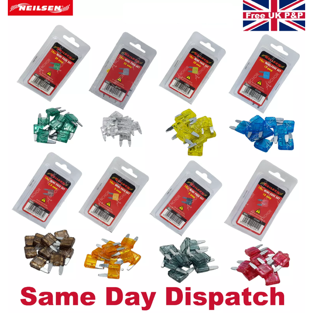 2 amp mini blade fuse for car, bike, quad- 10 pieces