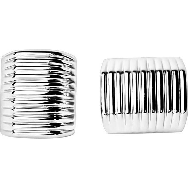 Muli Collection Ribbed Earrings - Silver