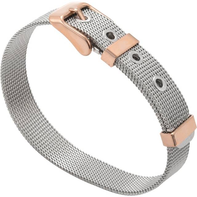 Bracelets Silver Rose Gold Black Steel Color + Buckle