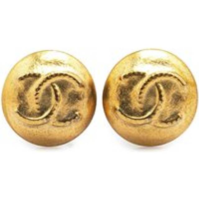 Womens Preloved CC Logo Earrings Gold Wo - Metallics - One Size