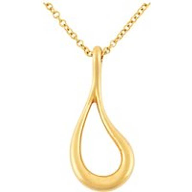 Womens Preloved Abstract Pendant Necklace Gold Wo - Metallics - One Size