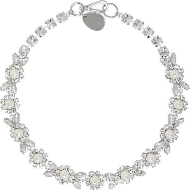 Simone Rocha Silver Pearl & Crystal Daisy Floret Necklace - Pearl/Crystal - UNI