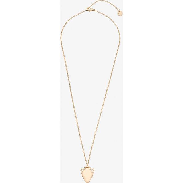 A.p.c., Accessoarer, Dam, ONE Size, Gyllene Mässingshalsband med Medaljong
