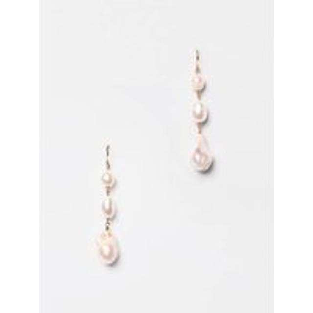 Womens Pearl Drop Earrings Wo - Gold Jewelry - Metallics - U