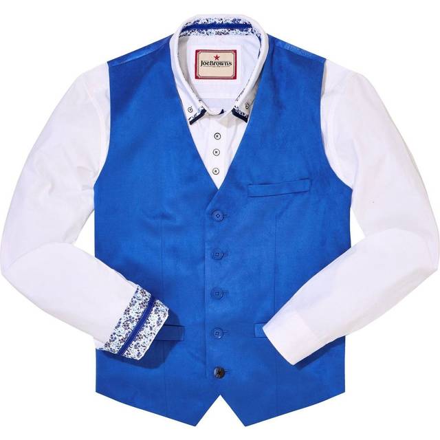 Men's Pop Of Colour Waistcoat - Size 38 - Blue - by Joe Browns