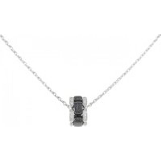 Womens Preloved Ceramic Diamond Pendant Necklace Wo - Silver - Grey - One Size