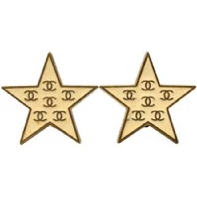 Womens Preloved Star Earrings Logo Wo - Gold - Metallics - One Size