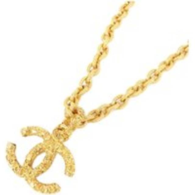 Womens Preloved Chain Necklace Pendant Wo - Gold - Metallics - One Size