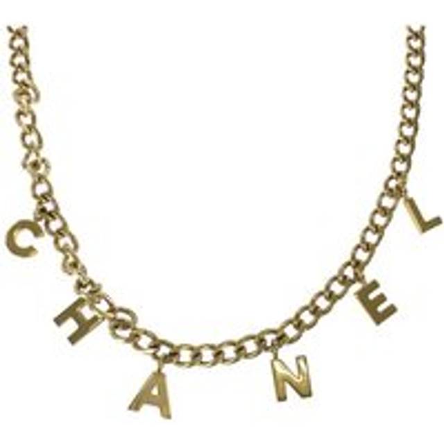 Womens Preloved Letter Charm Necklace Wo - Metallic - Gold - Metallics - One Size