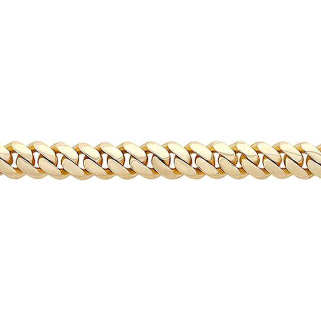 (20) Jewelco London Men's Solid 9ct Yellow Gold Domed Cuban Curb 8.5mm Chain Link Necklace - JBB454