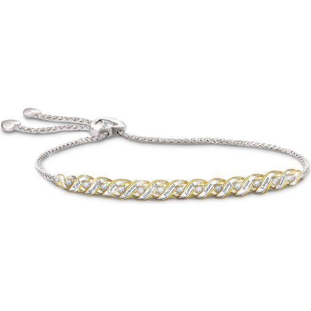 'For All That You Are' Personalised Granddaughter Diamond Bracelet