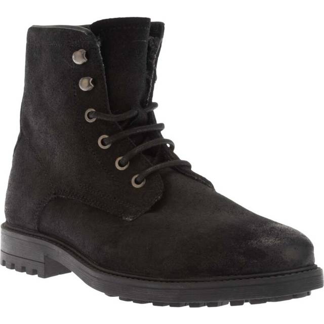 (8 UK, Black) Dune London Womens/Ladies Card Suede Flat Ankle Boots