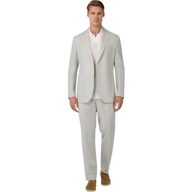 Boggi Milano, Kostym, Herr, XL, Linne, Prince of Wales Check Kostym