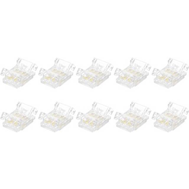 10 pcs led strip connector 4 pin 10mm solderless led connectors for strip lights