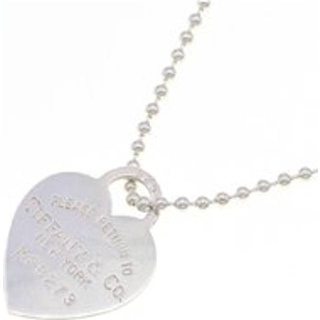 Womens Preloved Heart Tag Ball Chain Necklace M28273 Wo - Silver - Grey - One Size