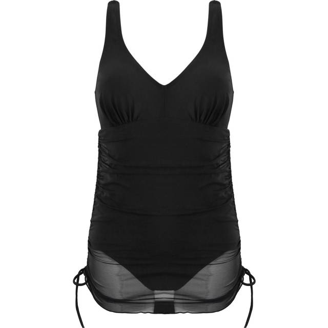Pour Moi Dubai Adjustable Tummy Control Skirted Swimsuit - Black - M - 12