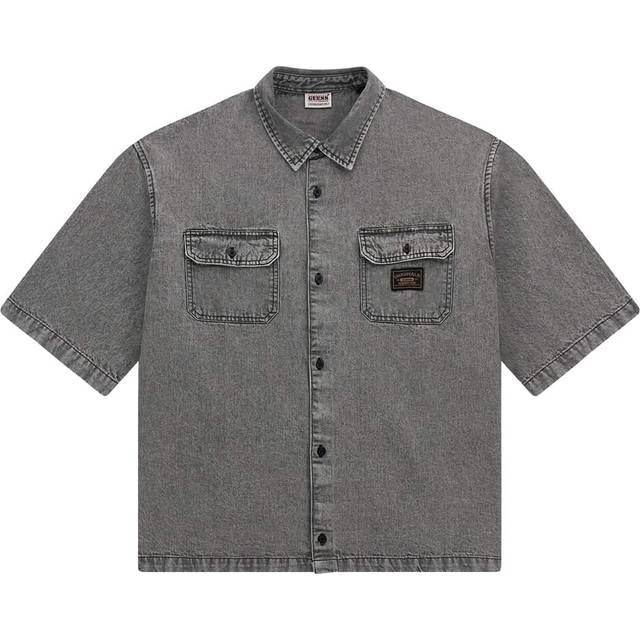 Guess Originals Boxy Denim Shirt - Brown