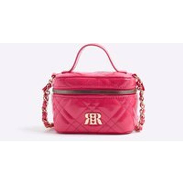 River Island Girls Pink Quilted Vanity Cross Body Bag - One Size