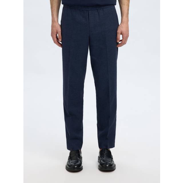 SELECTED HOMME Regular Fit Linen Rich Suit Trousers, Dark Navy