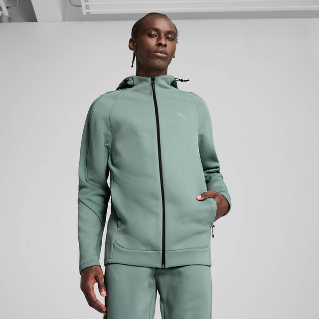 PUMA Evostripe Full-Zip Hoodie Men, Green Moon, size Large (Large)
