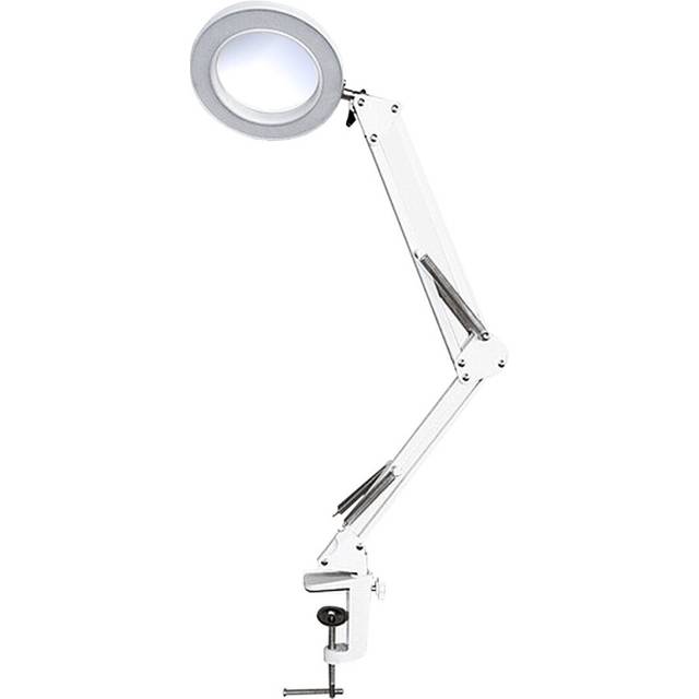 (White) 8X Illuminated Magnifier USB 3 Colors LED Glass Table Lamp/Skincare Beauty Tool