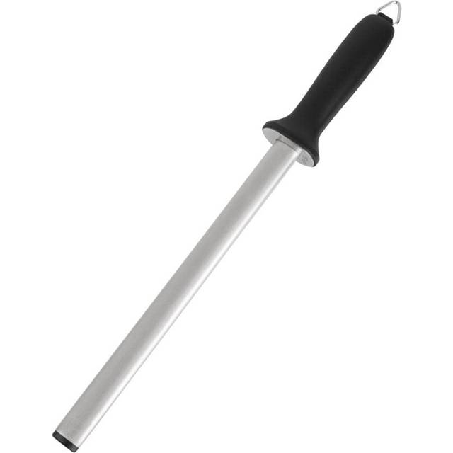 Vogue Diamond Knife Sharpening Steel 25.5 cm/10 inch, Black, Material: Diamond Steel, Microcrystalline Surface Produces Precise Sharp Results,