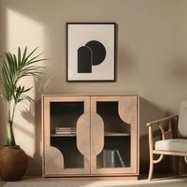 Jodhpur Solid Wooden Small Sideboard - Brown - One Size