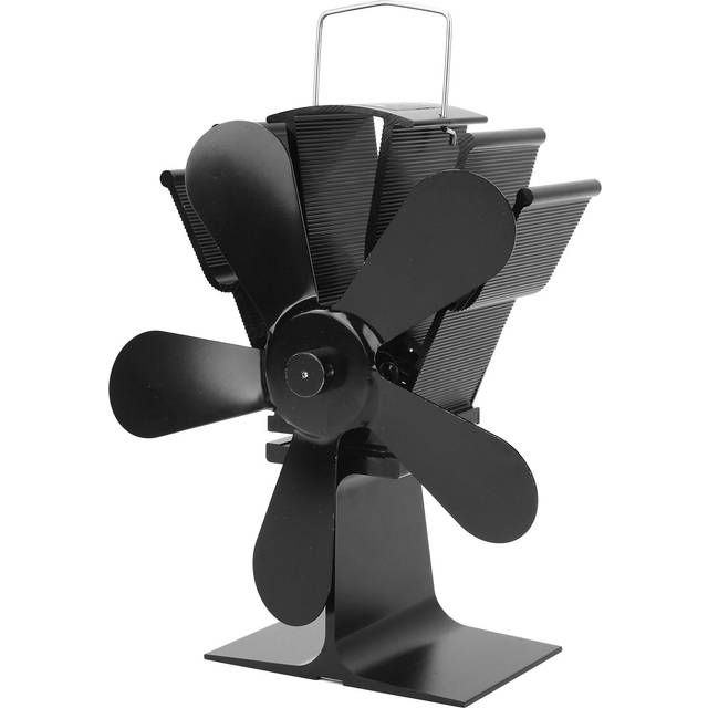 5 Blade Wood Stove Fan Heat Powered Fireplace Fans Eco Friendly High Efficiency for Log Burner