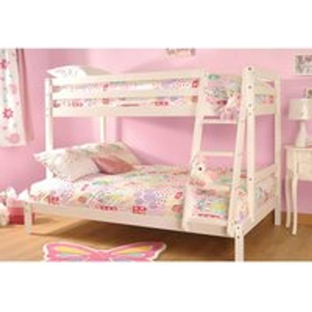 White Wooden Triple Bunk Bed, White