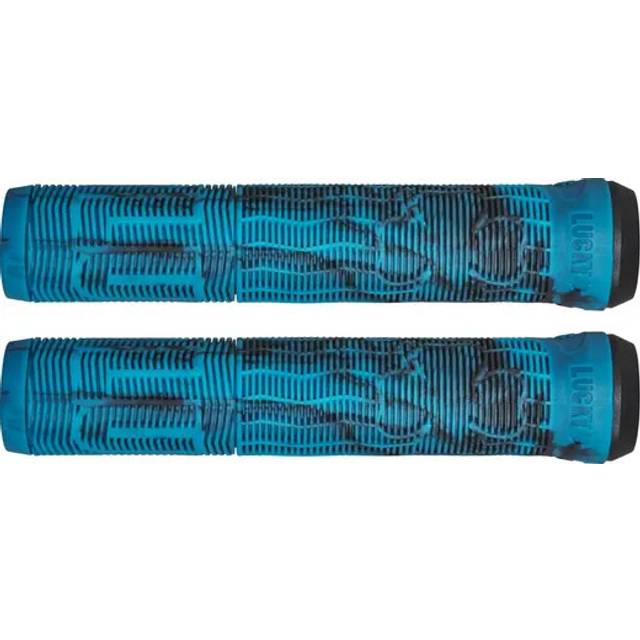 Lucky Vice 2.0 Stunt Scooter Grips (Black/Teal Swirl)