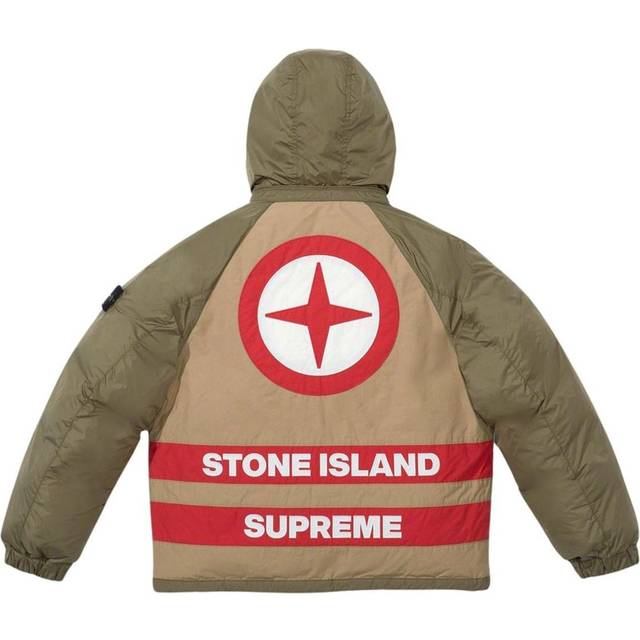 Supreme x STONE ISLAND FW23 Week10 Reversible Down Puffer Jacket 'Olivegreen' SUP-FW23-166 - Olive Green