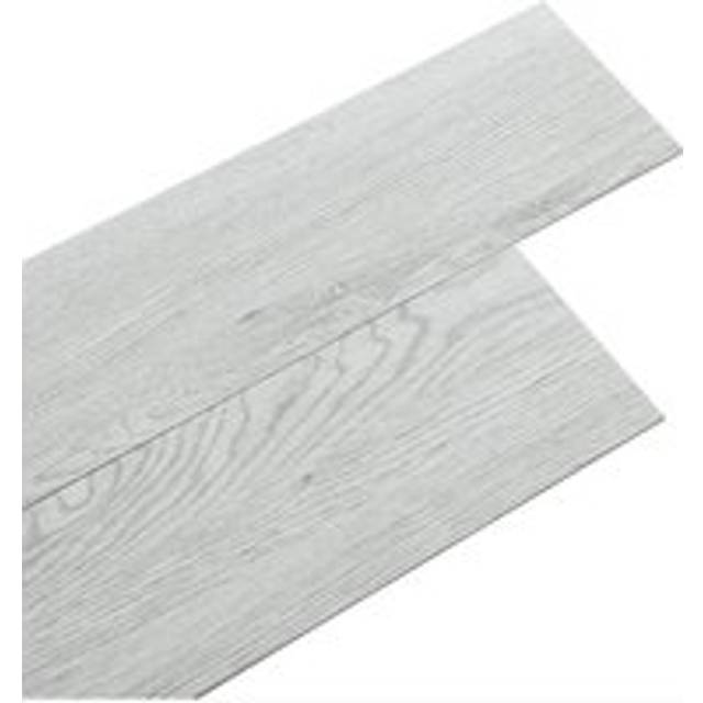36Pcs PVC Wooden Self-adhesive Laminate Flooring Planks - Grey - One Size