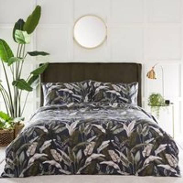 (King, Green) Portfolio Home Olive Botanicals Floral Leaf Plants Green Soft  Bedding Duvet Covet Set